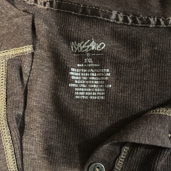 Women’s XXL Mossimo Supply 3/4 Sleeve Button Up Thermal - Picture 2 of 3